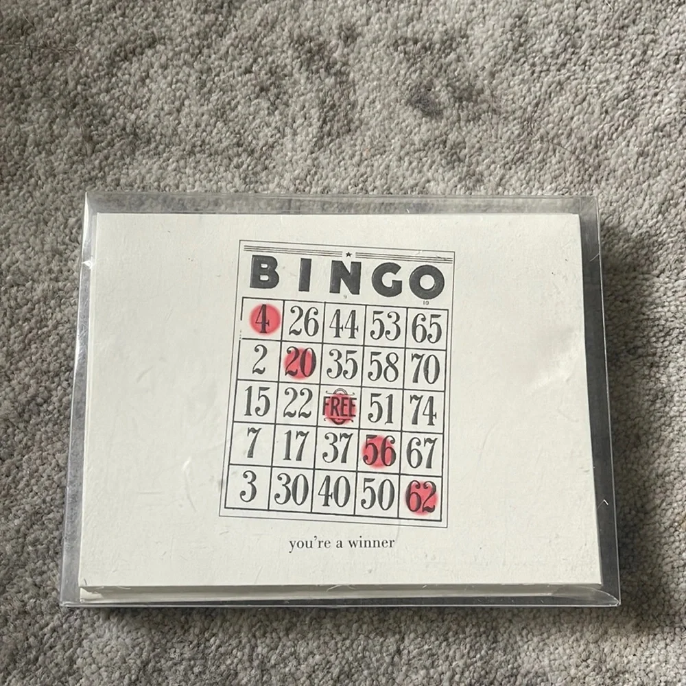 Bingo Notecards & Envelopes (Set of 10)